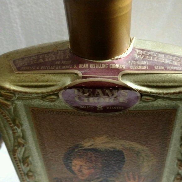 Vintage Beams's Choice Decanter Bottle Green/Gold 1971 - Picture 2 of 13